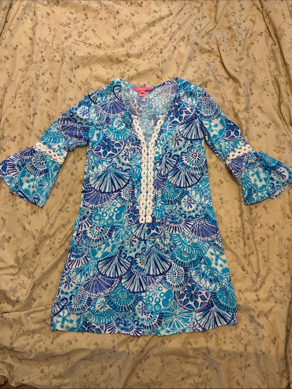 Lilly Pulitzer Hollie Tunic Dress in Resort White Shell Beach